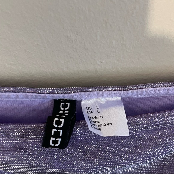 Divided Lilac Shimmering Ruched Party Dress - Picture 6 of 13